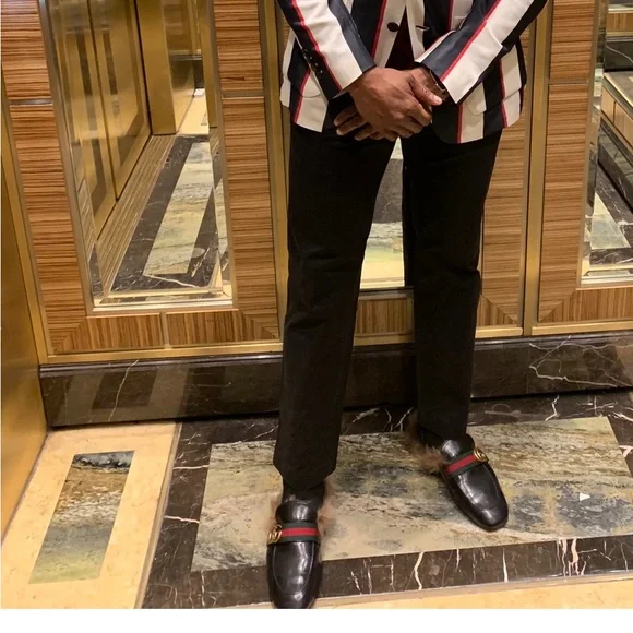 Gucci | Shoes | Gucci Princetown Black Leather Loafers With  display picture 1